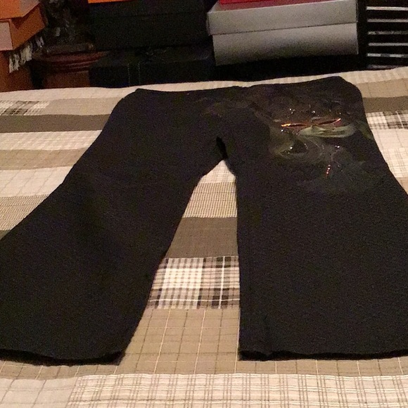 These slacks are dope.! Not sure how to measure but 17 waist x 2. - Picture 3 of 7
